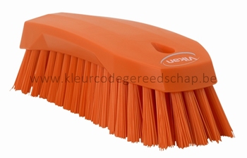 Handschuurborstel polyester L 60x70x200mm Oranje