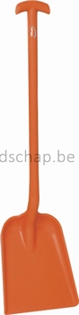 Schop T-greep met korte steel plat blad Oranje