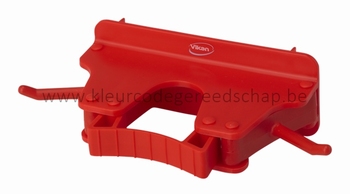 Ophangsysteem: 1 flexibele klem & 2 haakjes  Rood