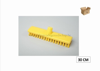 schuurborstel 30cm hard geel 6st