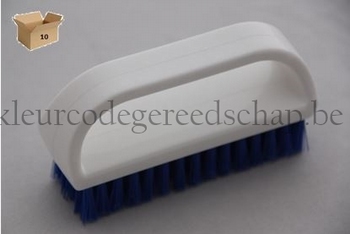 NAGELBORSTEL HANDVAT WIT/BLAUW  10 x 3,5cm 10Stk.