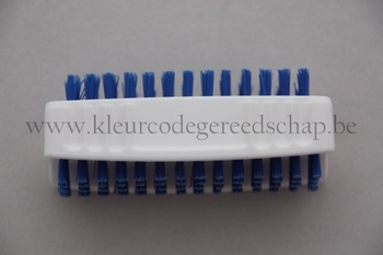 NAGELBORSTEL DUBBEL WIT/BLAUW 8,5 x 4cm 1Stk.