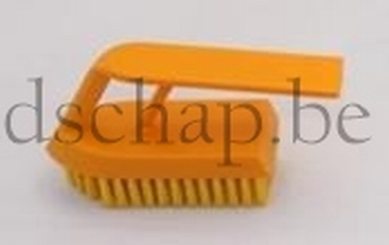 NAGELBORSTEL 'STRIJKIJZER' 13 x 4 cm GEEL