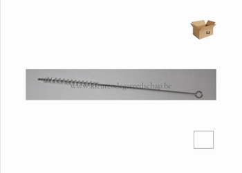 borstel op draad 10mm wit 12st