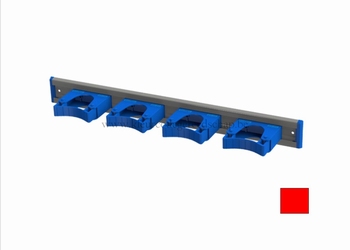 Toolflex ALU ophangrail 50 cm + 4 stks  25-35 mm - ROOD
