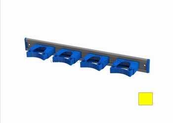 Toolflex ALU ophangrail 50 cm + 4 stks  25-35 mm - GEEL
