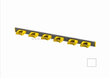 Toolflex ALU ophangrail 90 cm + 6 stks  25-35 mm - WIT