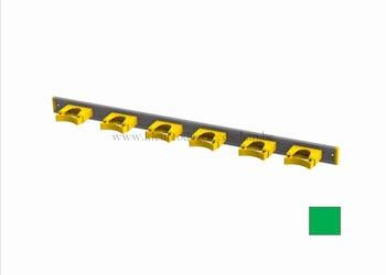 Toolflex ALU ophangrail 90 cm + 6 stks  25-35 mm - GROEN