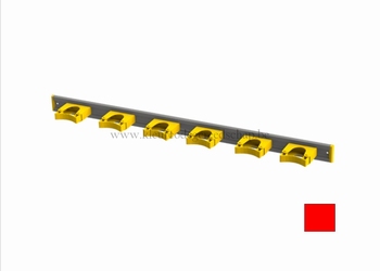Toolflex ALU ophangrail 90 cm + 6 stks  25-35 mm - ROOD