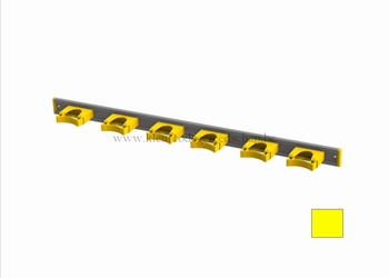 Toolflex ALU ophangrail 90 cm + 6 stks  25-35 mm - GEEL