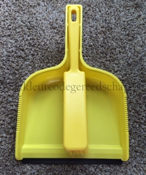 stofblik & handveger zacht geel 1 st