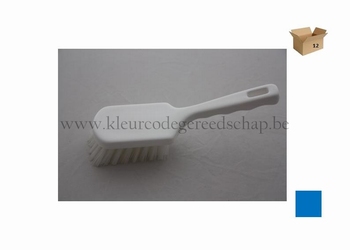 korte steelborstel hard blauw 12st