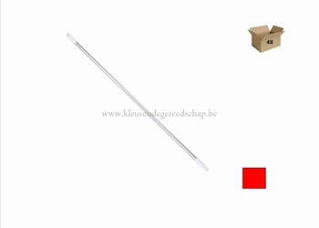 ALU steel met ROOD handvat, 1m40, Ø 23,4 mm 10 st.