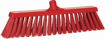 Straatborstel polyester vezels hard - 177 x 69 x 470 mm rood
