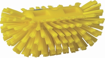 Tankborstel polyester vezels hard - 95 x 135 x 210mm geel