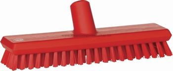 Schuurborstel - waterdoorvoer - 100 x 65 x 270 mm rood