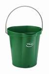 Emmer 6 liter: 255 x 257 x 246 mm. Groen