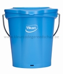 Emmer 6 liter: 255 x 257 x 246 mm. Blauw