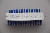 NAGELBORSTEL DUBBEL WIT/BLAUW 8,5 x 4cm 1Stk.