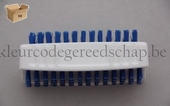 NAGELBORSTEL DUBBEL WIT/BLAUW 8,5 x 4cm 10Stk.