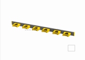 Toolflex ALU ophangrail 90 cm + 6 stks 25-35 mm - WIT
