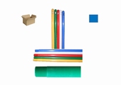 ergonomische steel monobloc blauw 1m45 franse dr. 10st