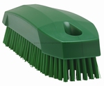 Nagelborstel polyester vezels hard - 38 x 45 x 118 mm Groen